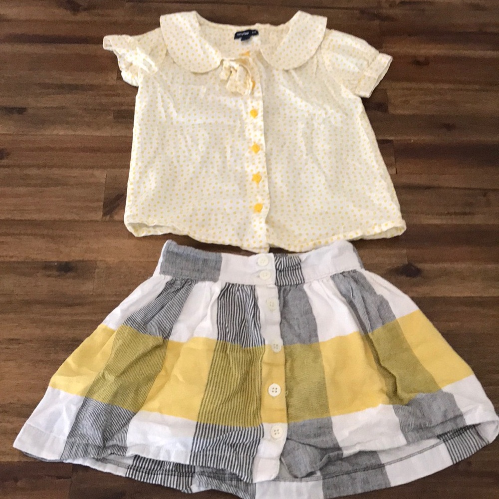 Toddler shirt and skirt set